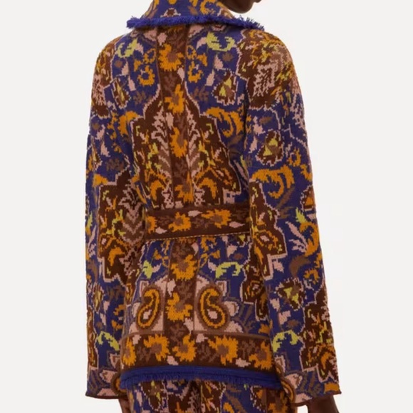 FARM RIO Glam Tapestry Knit Belted Blazer Size M - Picture 4 of 8